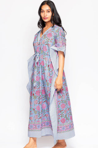 Anjali Caftan: Light Blue Floral