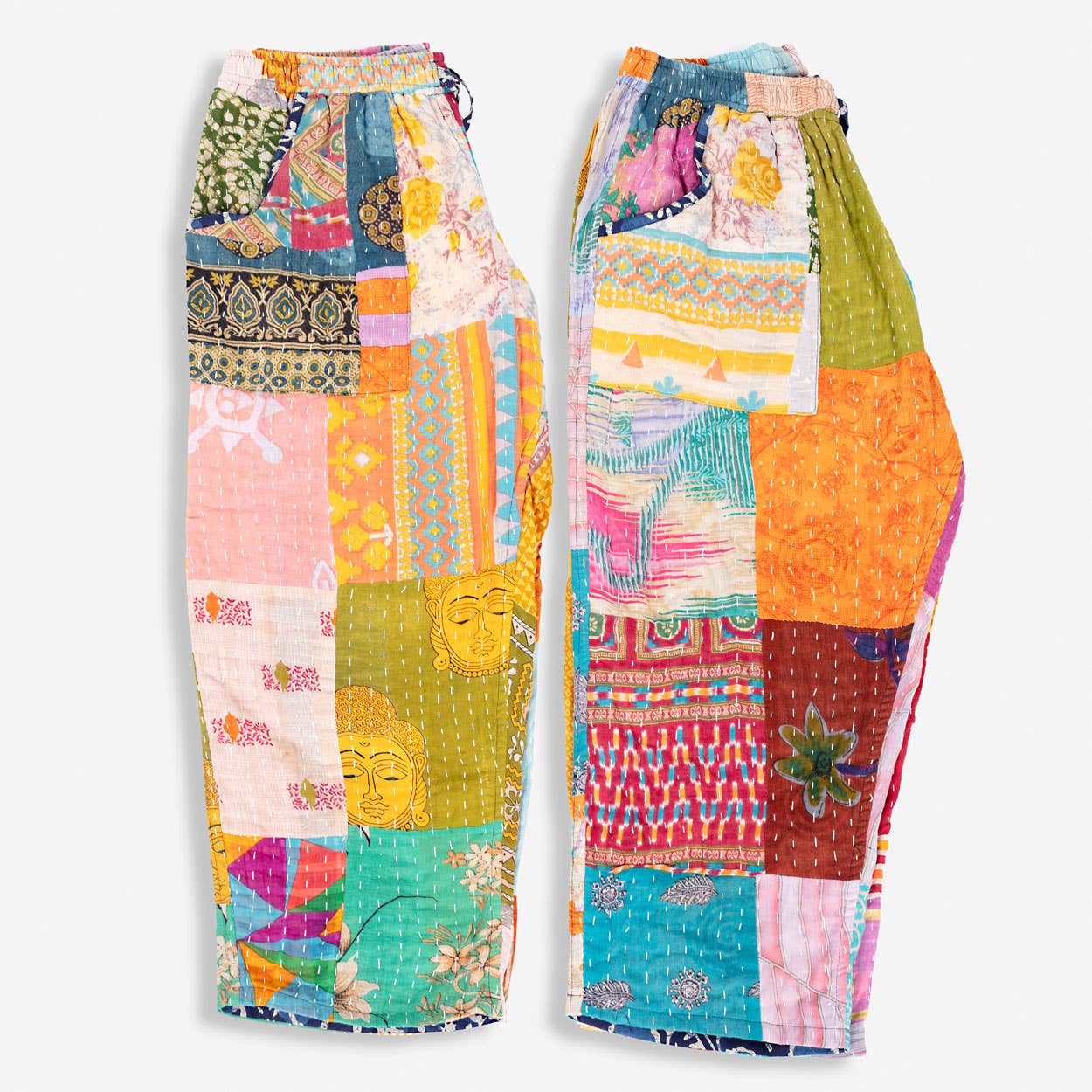 Reversible Kantha Pants: L/XL