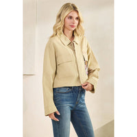 Thumbnail for Sequins Contrast Jacket: Olive