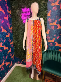 Thumbnail for Reversible Kantha Cotton Sundress: Pattern 4