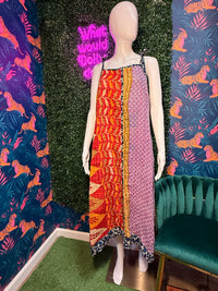 Thumbnail for Reversible Kantha Cotton Sundress: Pattern 5