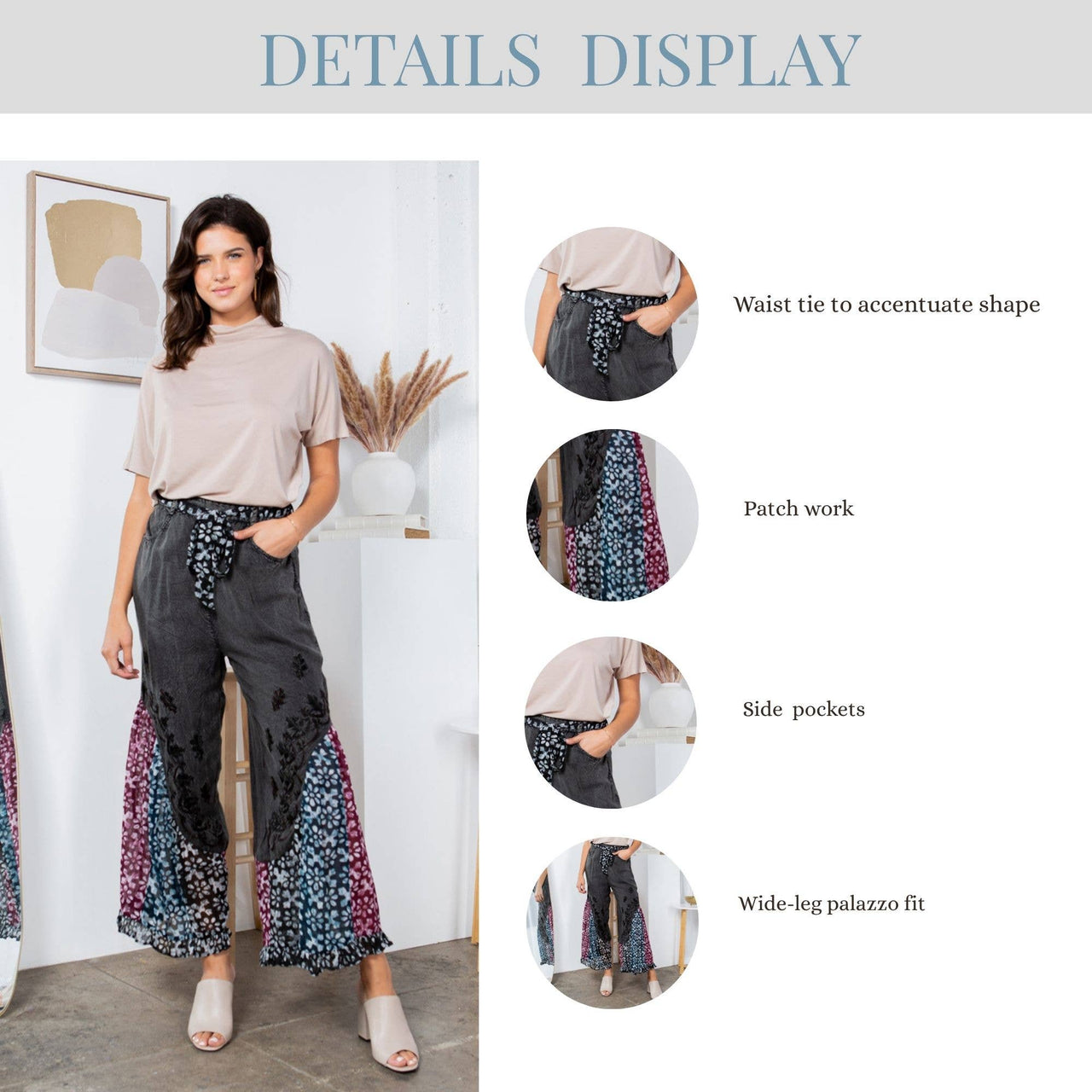 Boho Overdyed Rayon Bellbottom Pants | Young Threads