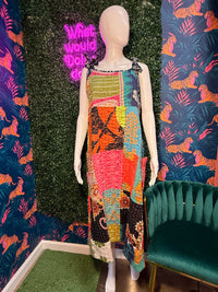 Thumbnail for Reversible Kantha Cotton Sundress: Pattern 4