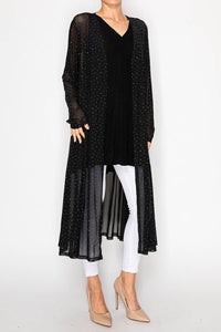 Thumbnail for Black Sparkly Mesh Duster