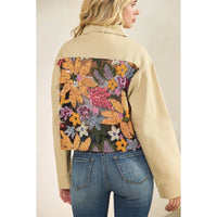 Thumbnail for Sequins Contrast Jacket: Olive
