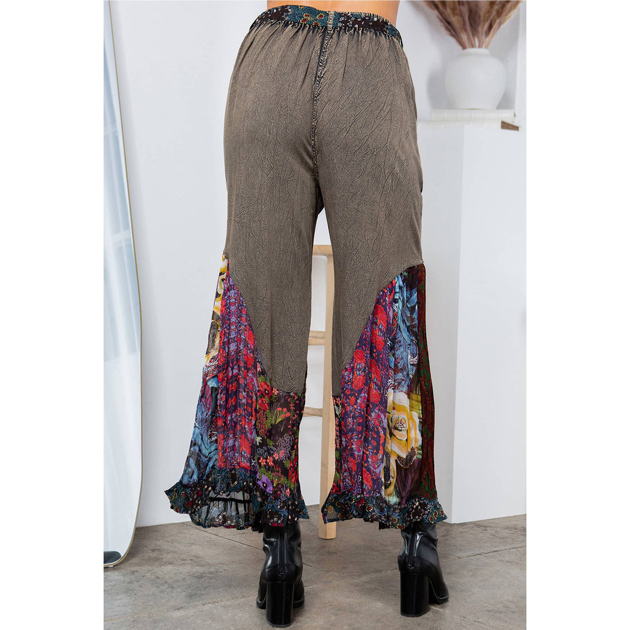 Boho Overdyed Rayon Bellbottom Pants | Young Threads