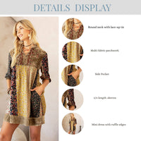 Thumbnail for Chic Bohemian Stone-Washed Babydoll Dress | Young Threads