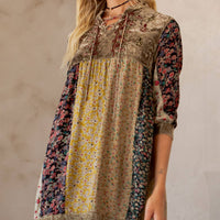 Thumbnail for Chic Bohemian Stone-Washed Babydoll Dress | Young Threads