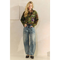 Thumbnail for Camo Sequins Contrast Jacket: Camo Sequin