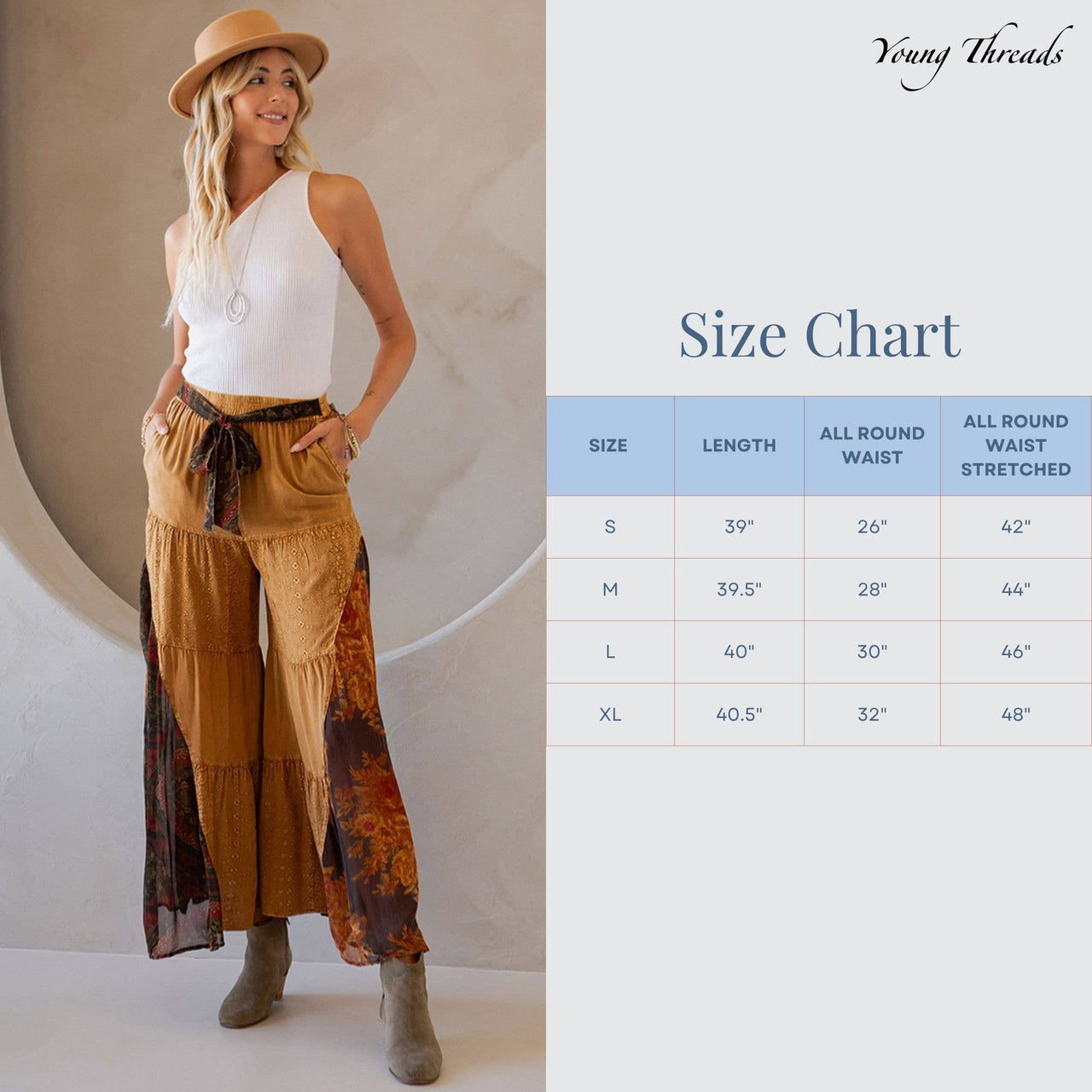 Rustic Bohemian: Side Paneled Patchwork Pants | Young Threads
