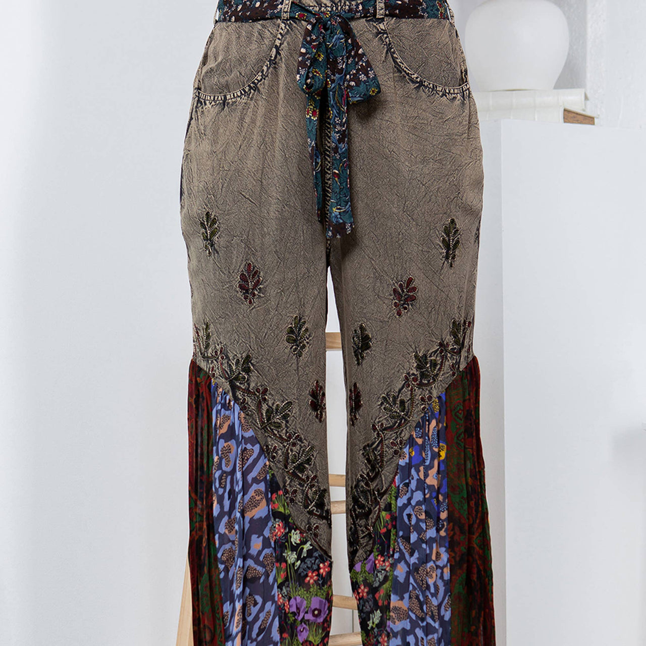 Boho Overdyed Rayon Bellbottom Pants | Young Threads