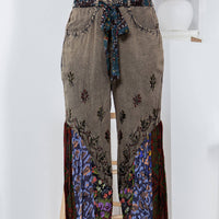 Thumbnail for Boho Overdyed Rayon Bellbottom Pants | Young Threads