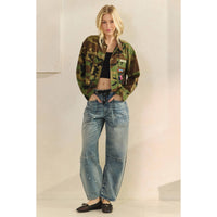 Thumbnail for Camo Sequins Contrast Jacket: Camo Sequin