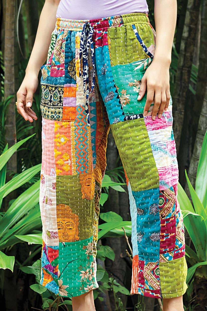 Reversible Kantha Pants: L/XL
