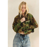 Thumbnail for Camo Sequins Contrast Jacket: Camo Sequin