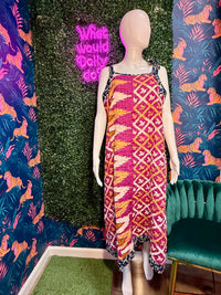 Thumbnail for Reversible Kantha Cotton Sundress: Pattern 2
