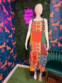 Thumbnail for Reversible Kantha Cotton Sundress: Pattern 3