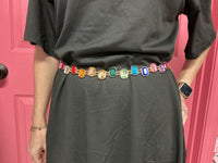 Thumbnail for Adjustable rainbow gemstone belt
