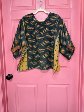 Kantha Shirt | Made From Recycled Cotton Kanthas One Size/Reversible