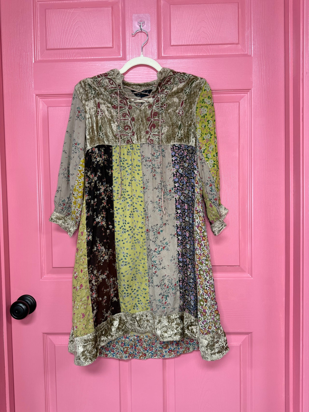Chic Bohemian Stone-Washed Babydoll Dress | Young Threads