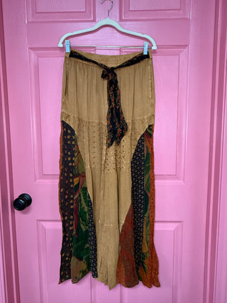 Rustic Bohemian: Side Paneled Patchwork Pants | Young Threads