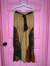Thumbnail for Rustic Bohemian: Side Paneled Patchwork Pants | Young Threads