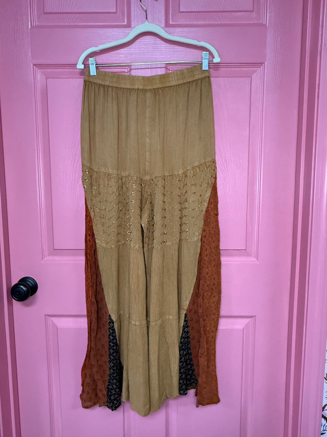 Rustic Bohemian: Side Paneled Patchwork Pants | Young Threads