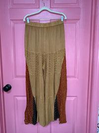 Thumbnail for Rustic Bohemian: Side Paneled Patchwork Pants | Young Threads