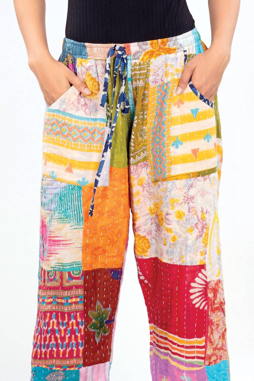 Reversible Kantha Pants: L/XL