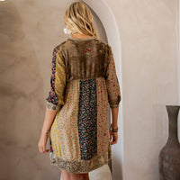 Thumbnail for Chic Bohemian Stone-Washed Babydoll Dress | Young Threads