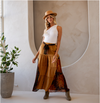 Rustic Bohemian: Side Paneled Patchwork Pants | Young Threads