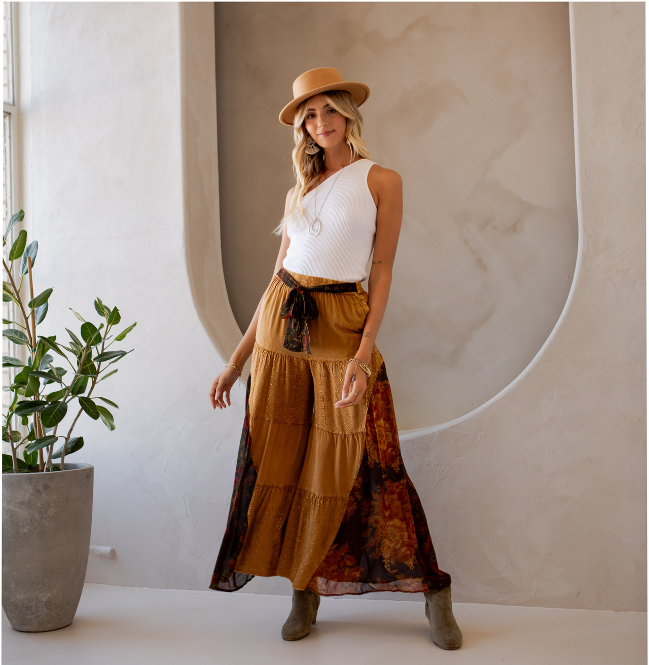 Rustic Bohemian: Side Paneled Patchwork Pants | Young Threads