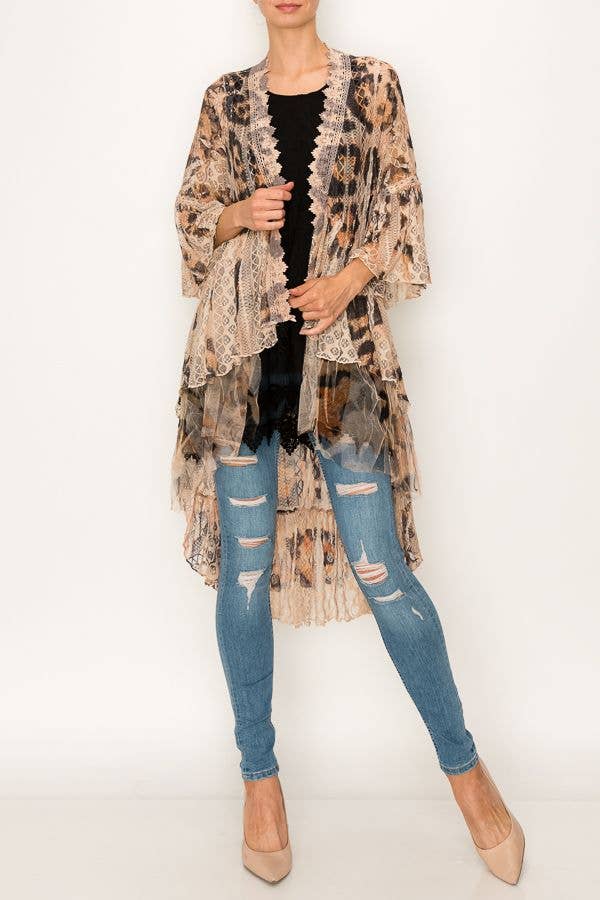 Leopard and Lace Duster