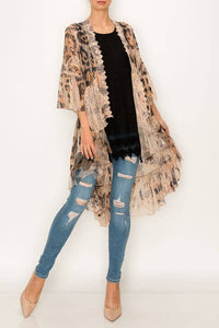 Thumbnail for Leopard and Lace Duster