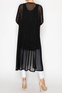 Thumbnail for Black Sparkly Mesh Duster
