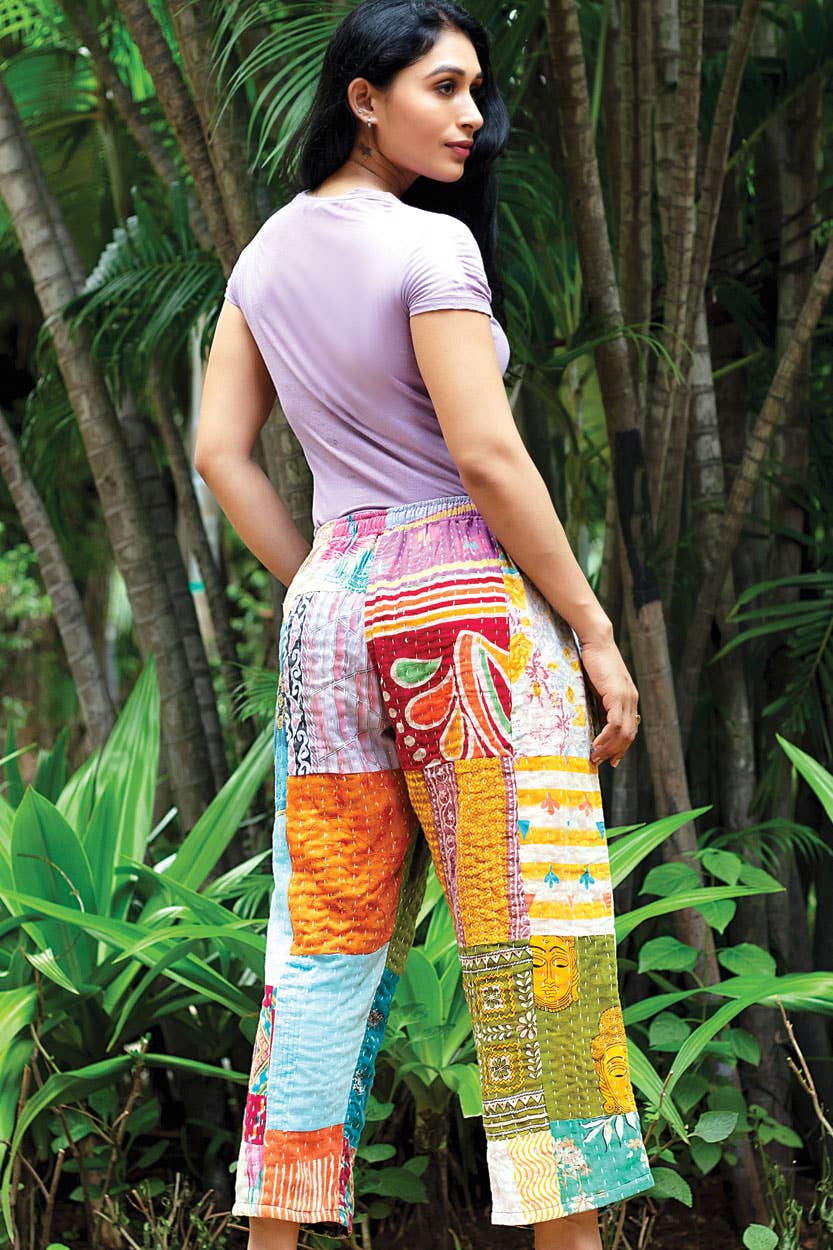 Reversible Kantha Pants: L/XL
