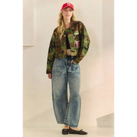 Thumbnail for Camo Sequins Contrast Jacket: Camo Sequin