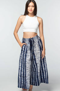 Thumbnail for Shibori Pants: Indigo & White